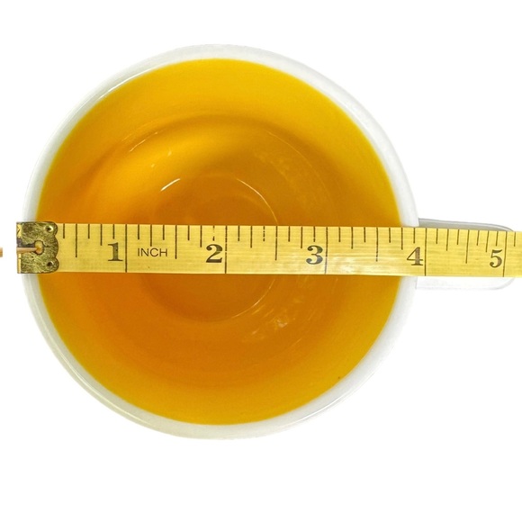 Rae Dunn Be WHo YoU aRe Mug Coffee Tea White with Yellow Interior Dimples 2017 - Picture 12 of 13